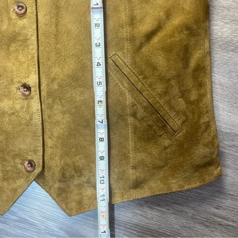 Vintage‎ Great Northwest Genuine Suede Leather Vest Brown Lined Size L